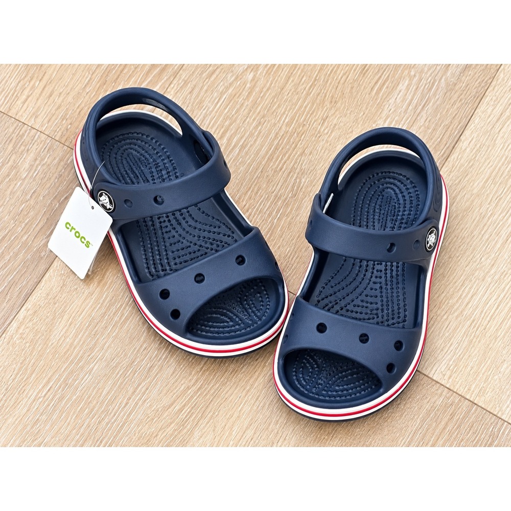 Crocs Bayaband Kids J3 Navy Pepper Red Sport Sandals Water Shoes NWT Unisex